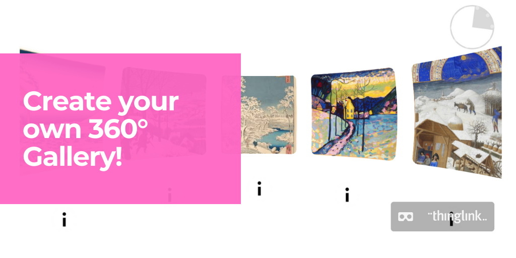 Featured picture of post "How to create a virtual exhibition: A 360° Gallery made with Canva and ThingLink!"