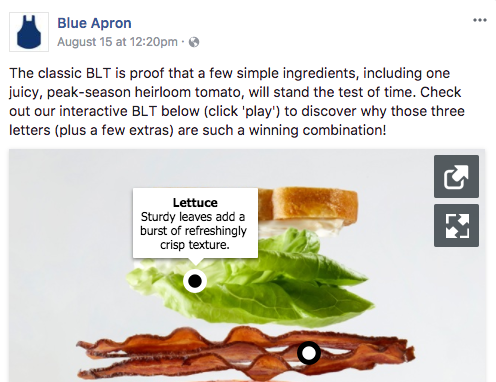 Featured picture of post "Image of the Week: Explaining the perfect BLT on Facebook by Blue Apron"