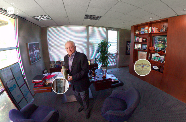 Featured picture of post "Image of the Week: Interactive 360˚ tour of Jerry Jones’ office from Dallas News"