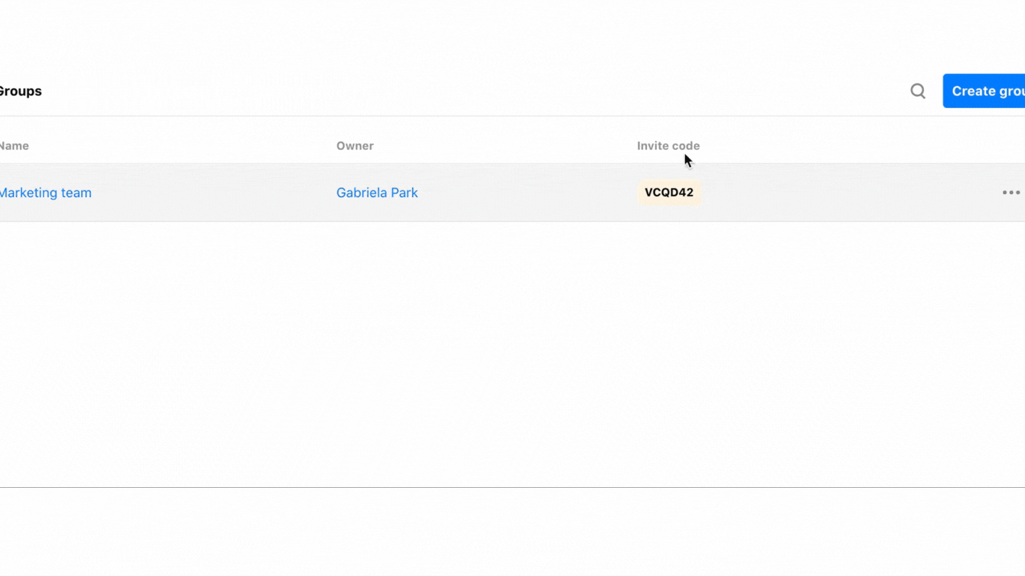 Screenshot of creating groups in ThingLink