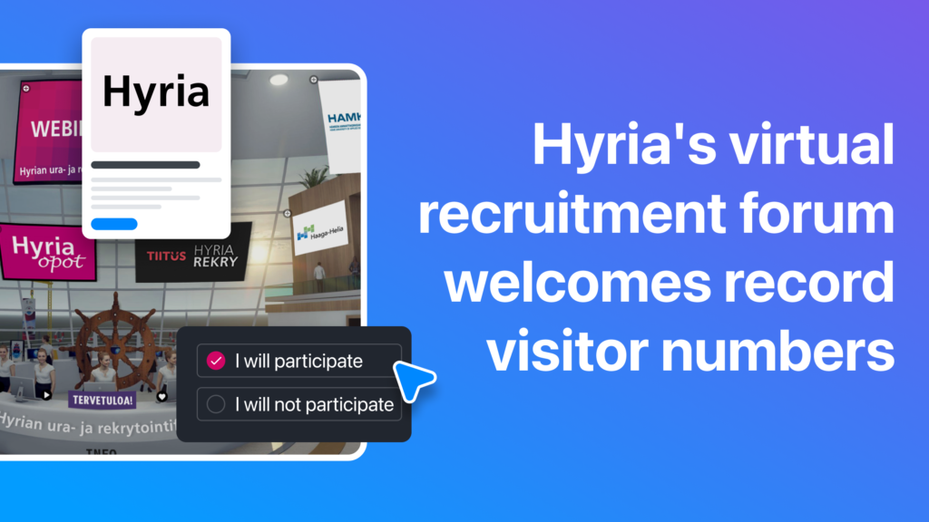 Featured picture of post "Hyria’s virtual recruitment forum proves more popular with visitors than the in-person event"