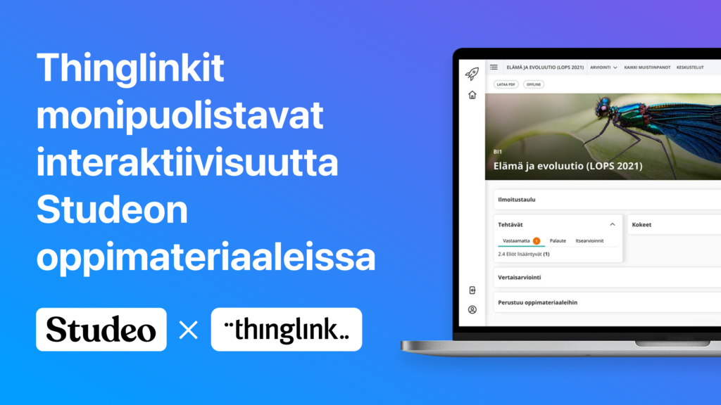 Featured picture of post "Thinglinkit monipuolistavat interaktiivisuutta Studeon oppimateriaaleissa"