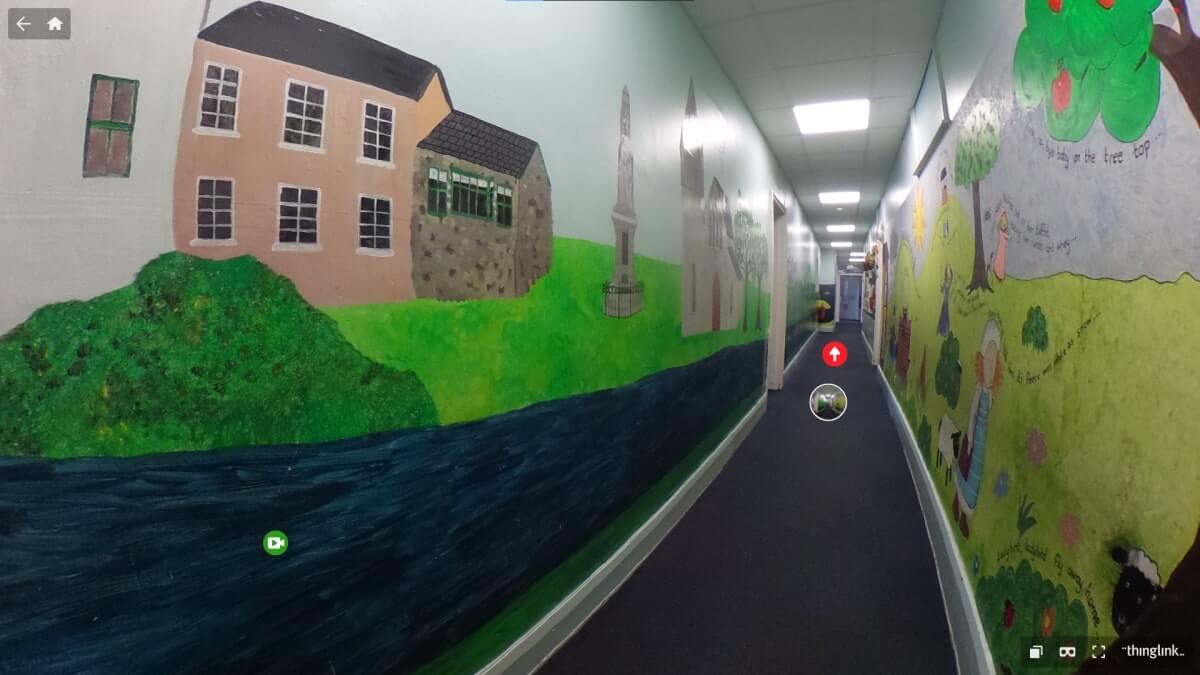 Hall in a building