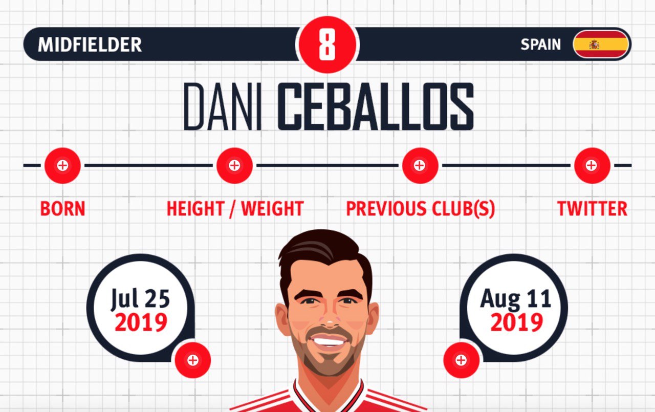 Dani Ceballos infographics card